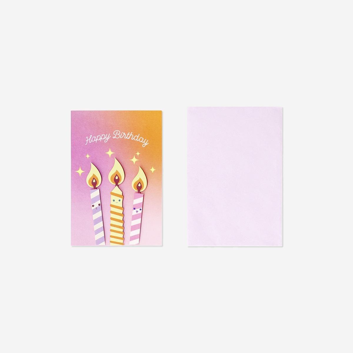 Multicolour Birthday Card With Candles