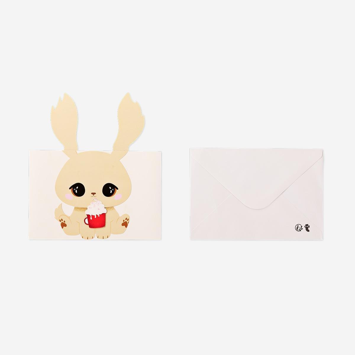 Multicolour Greetings Card With Pull Out Dog
