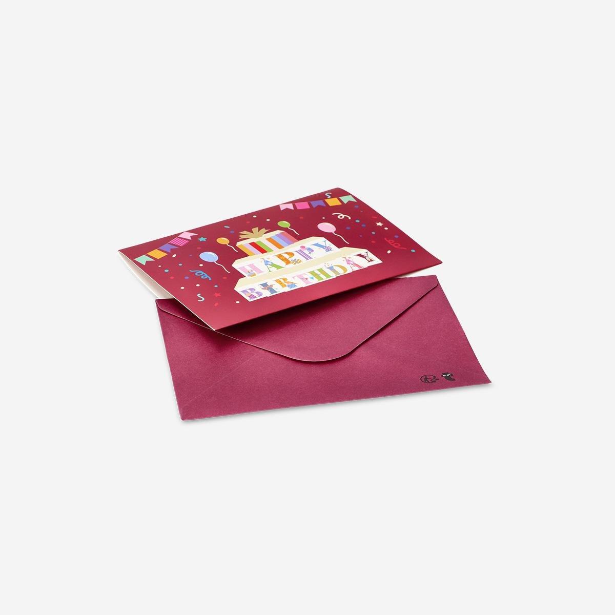 Multicolour Pop Up Birthday Card