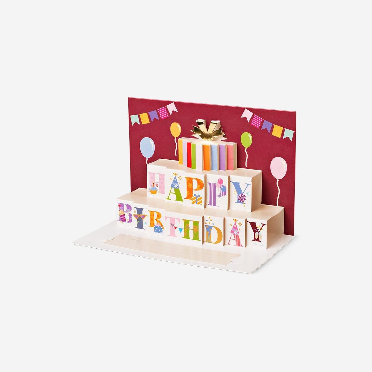 Multicolour Pop Up Birthday Card