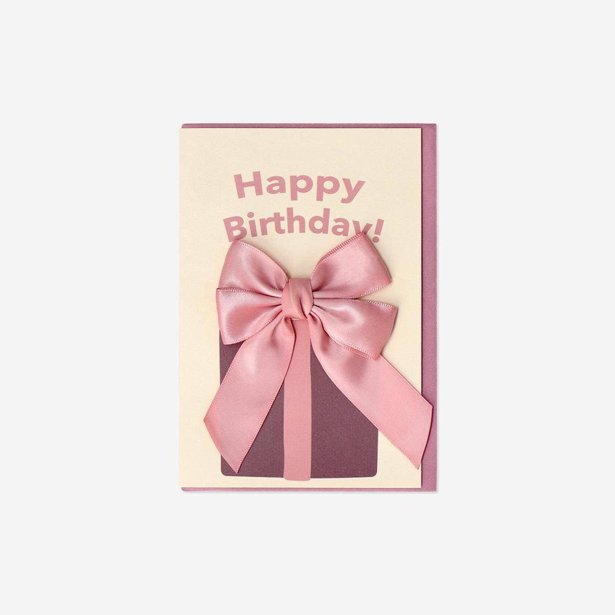 Multicolour Birthday Card With Velvet Gift