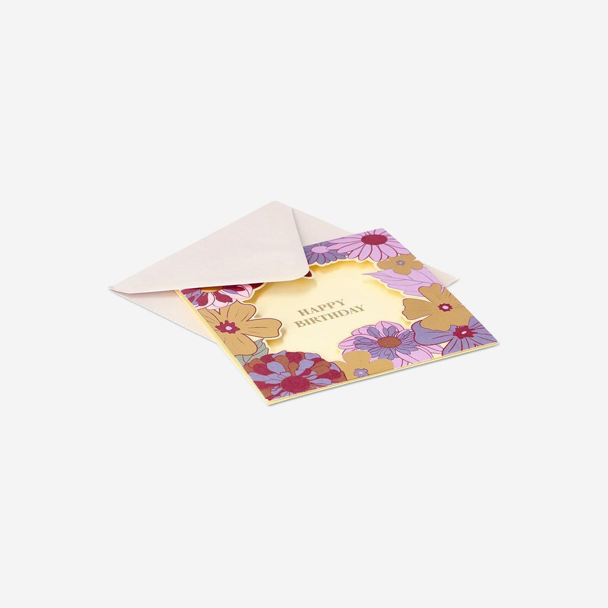 Multicolour Floral Birthday Card