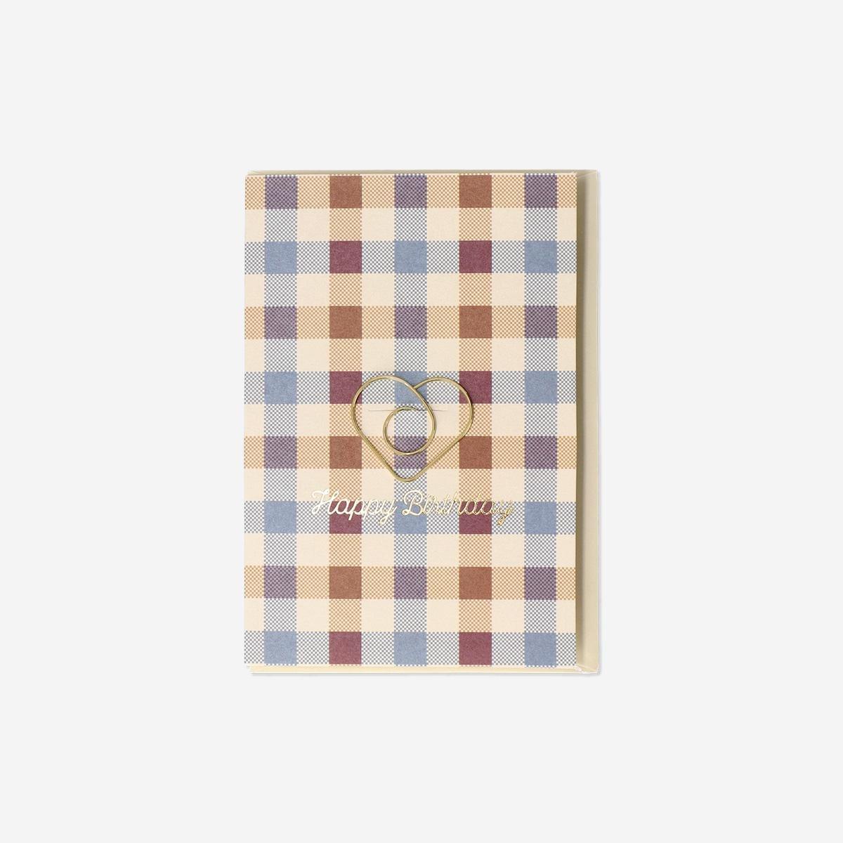 Multicolour Birthday Card With Gold Heart Bookmark