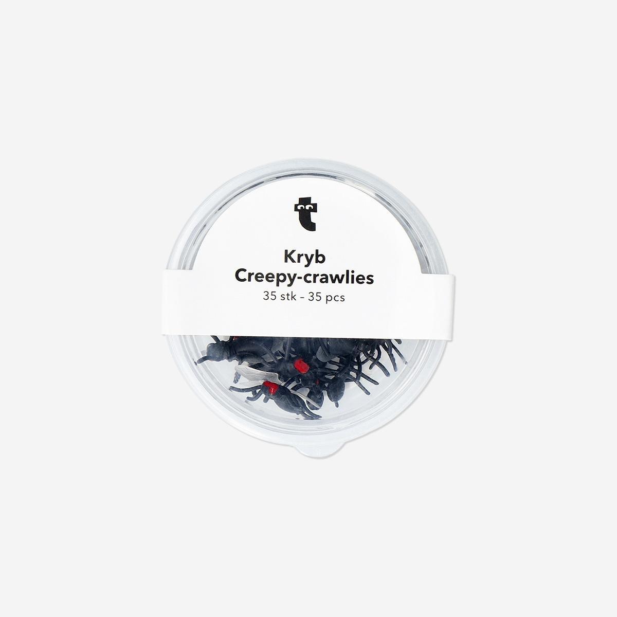 Black Creepy Crawlies In A Box