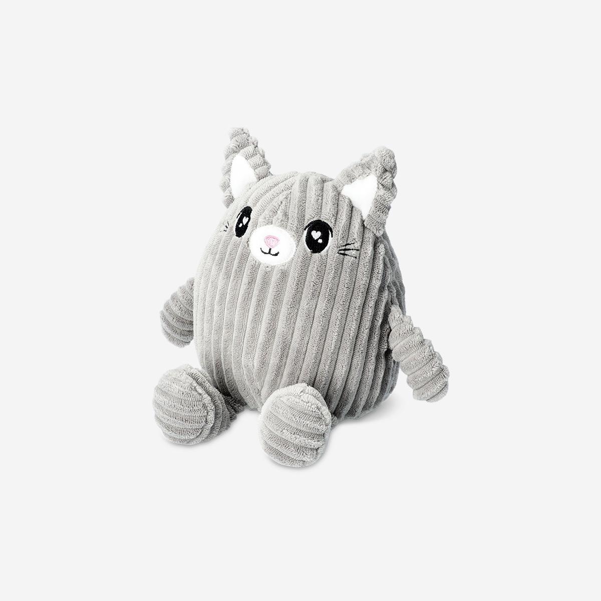 Grey Plush Toy - Corduroy Cat