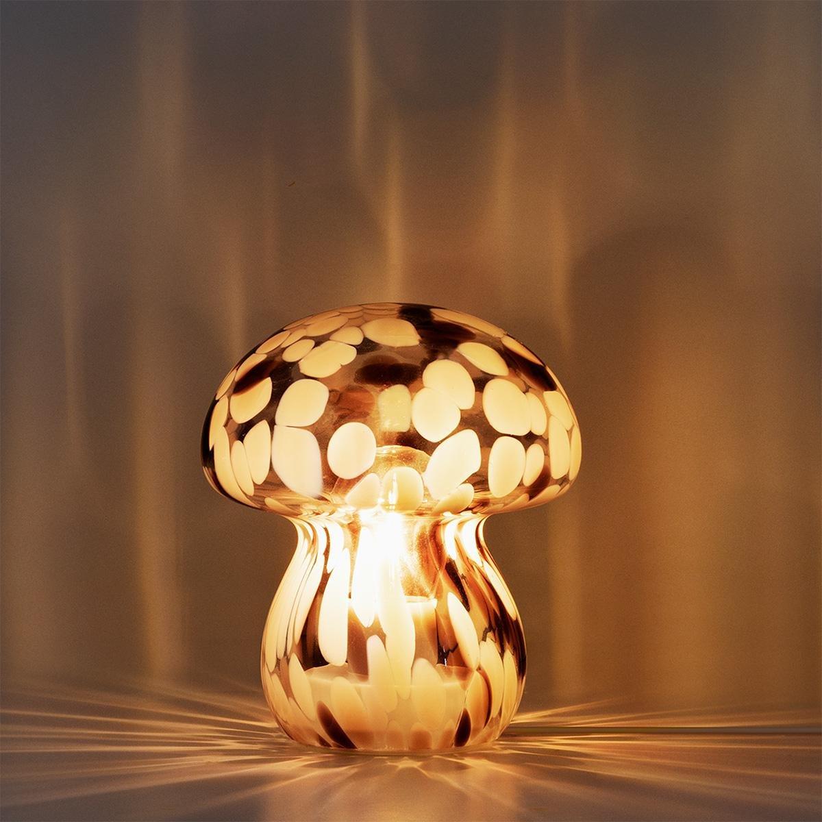 Multicolour Cosy Lamp - Glass Mushroom