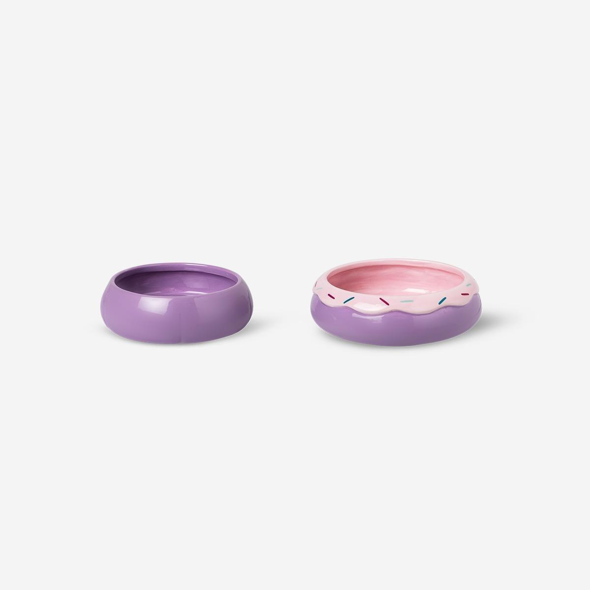 Multicolour Doughnut Pet Bowls Set