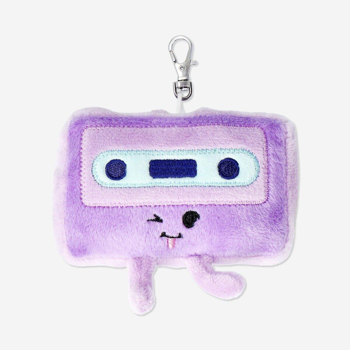 Purple Soft Toy - Cassette With Key Ring