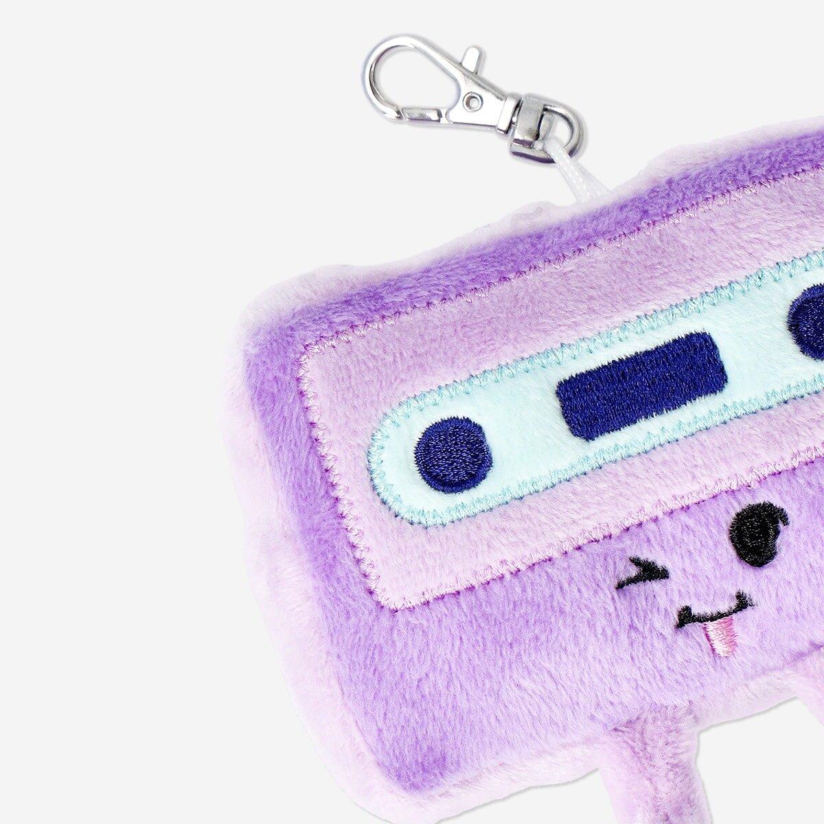 Purple Soft Toy - Cassette With Key Ring