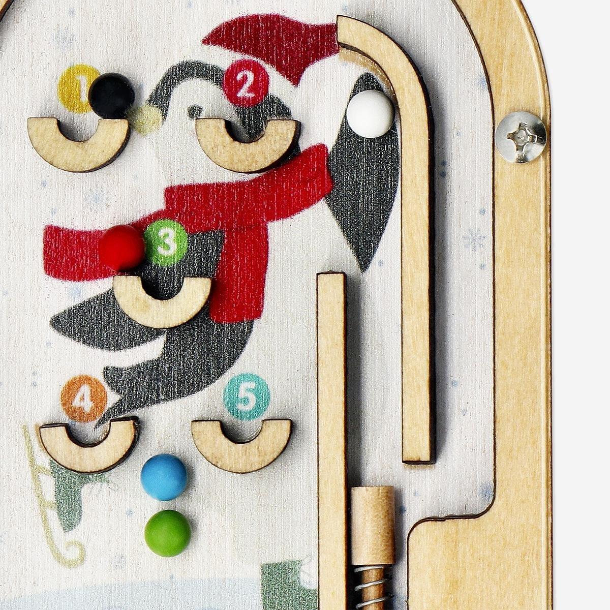 Multicolour Wooden Pinball Machine