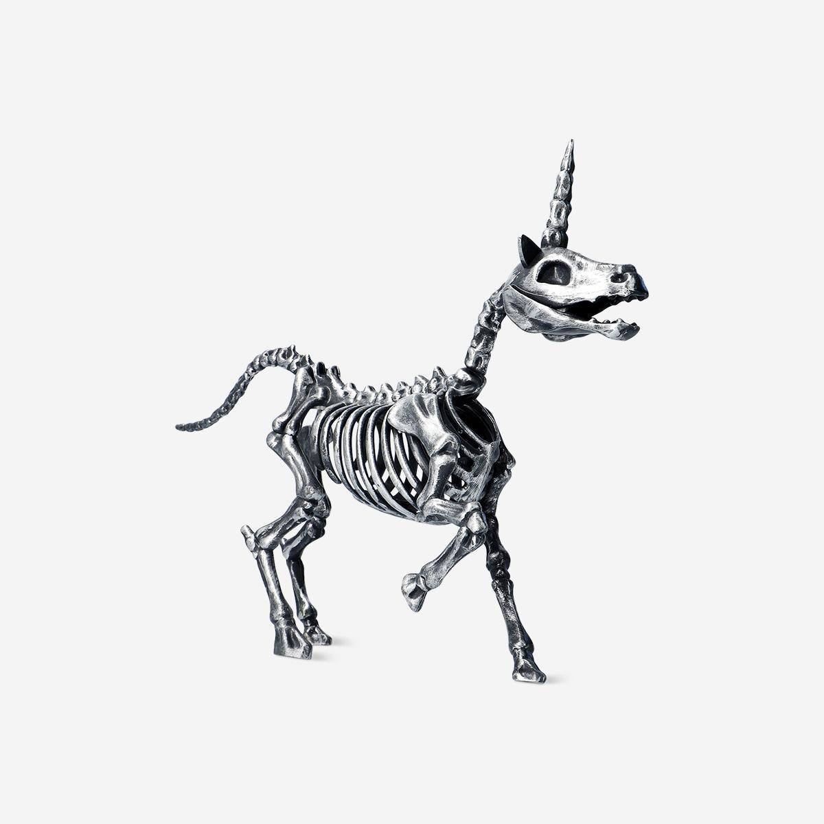 Silver Skeleton Unicorn