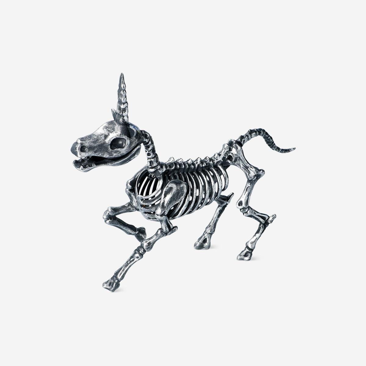 Silver Skeleton Unicorn