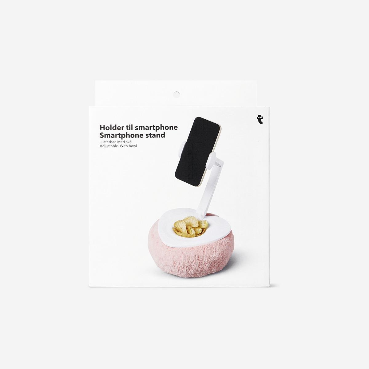 Pink Adjustable Smartphone Stand And Bowl