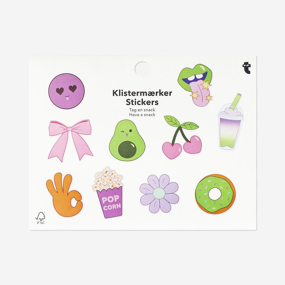 Multicolour Large Stickers - 6 Pcs