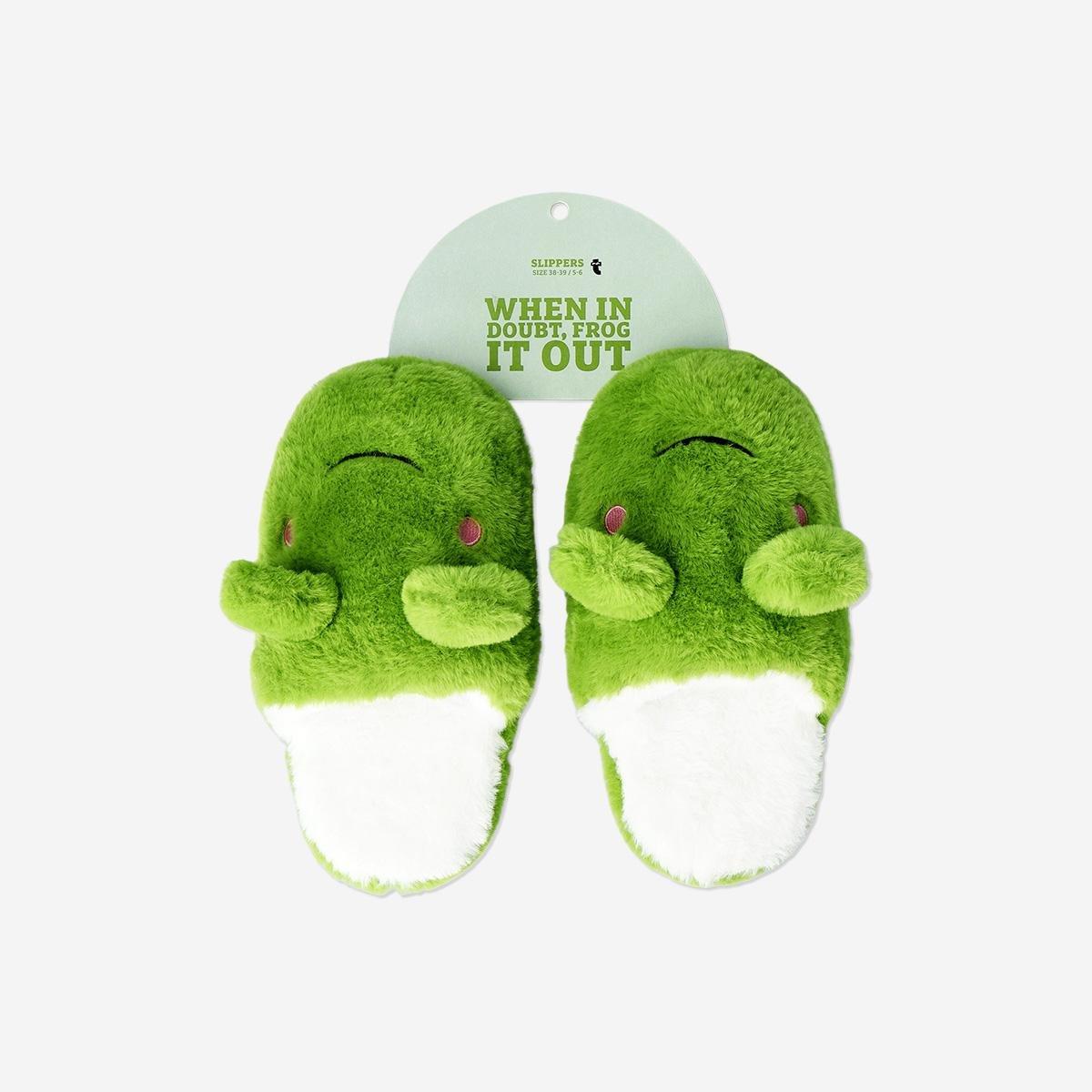 Green Frog Slippers - Size 38/39