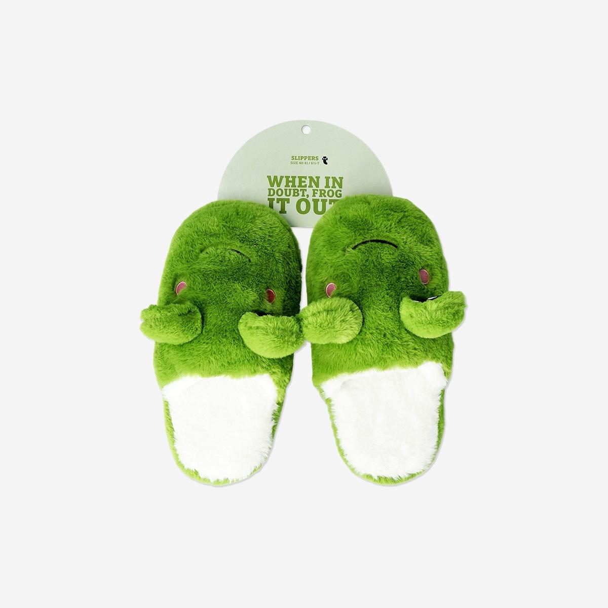 Green Frog Slippers - Size 40/41