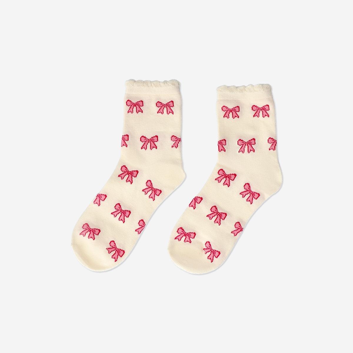 Multicolour Socks With Bows - Size 36/38