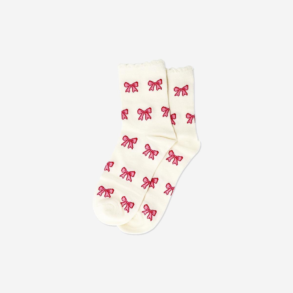 Multicolour Socks With Bows - Size 39/41