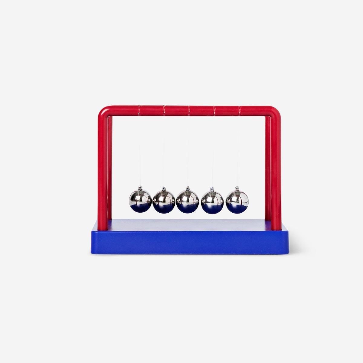 Multicolour Blue And Red Newtons Cradle