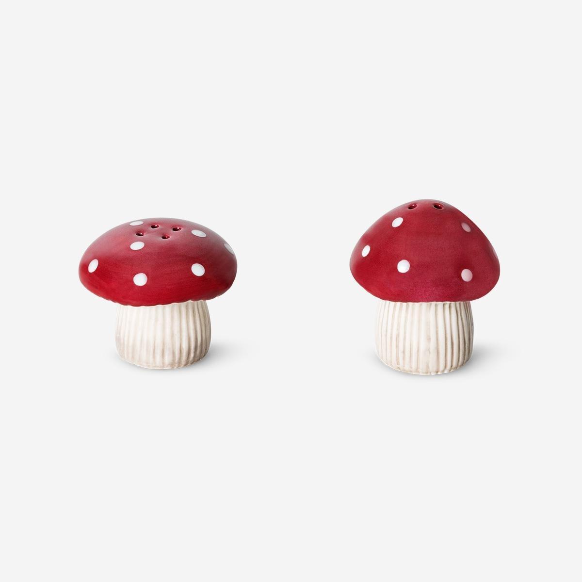 Multicolour Mushroom Salt And Pepper Set - 2 Pcs