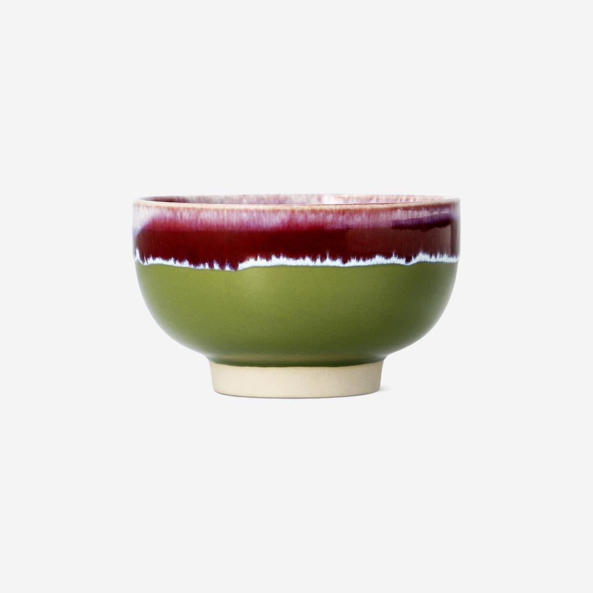 Multicolour Ceramic Bowl With Running Glaze - 12 Cm