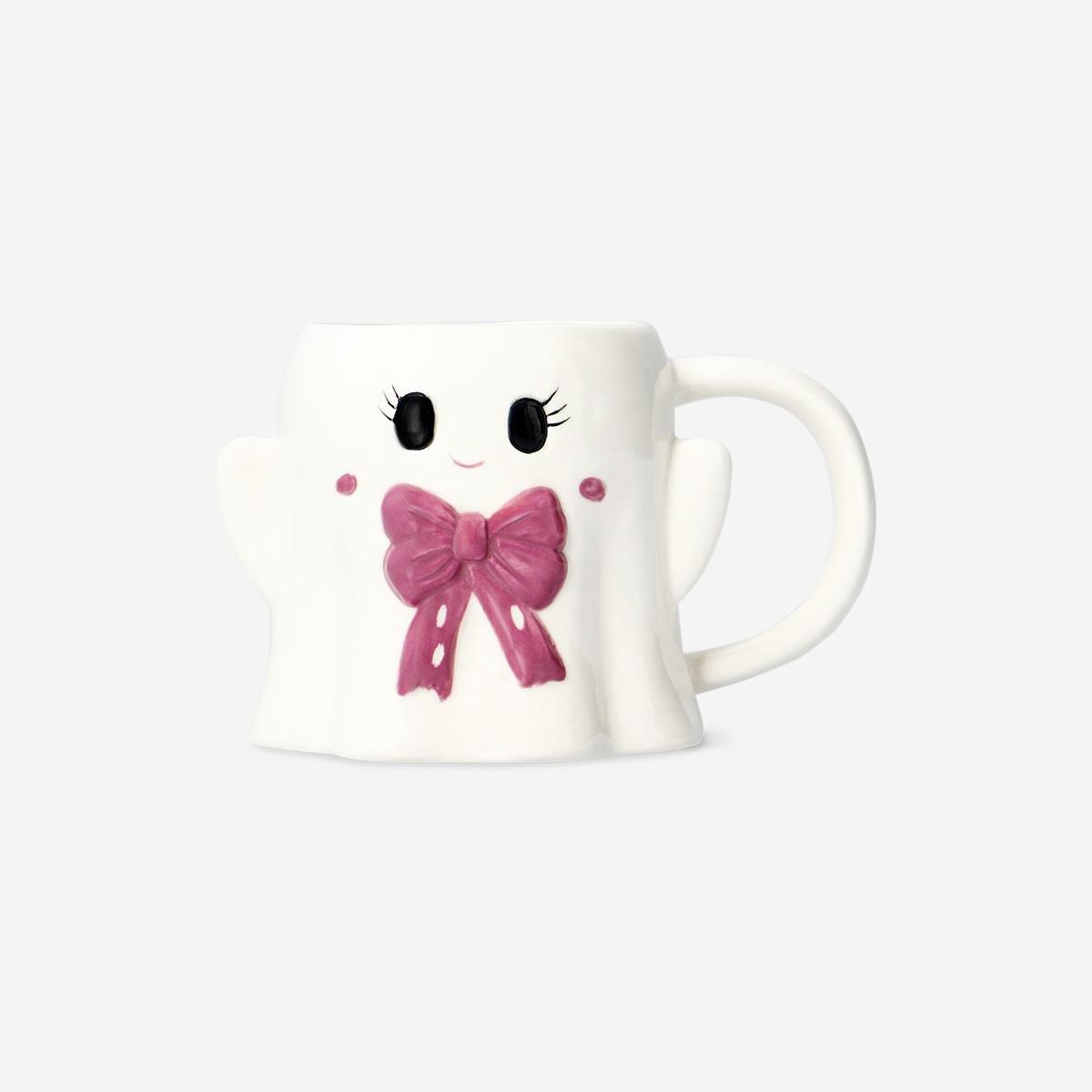 White Mug As Cute Ghost - 310 Ml