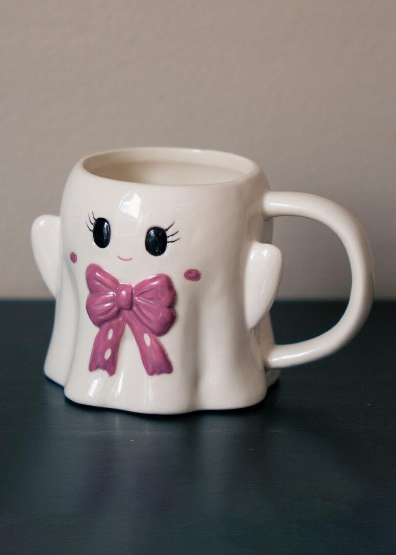 White Mug As Cute Ghost - 310 Ml