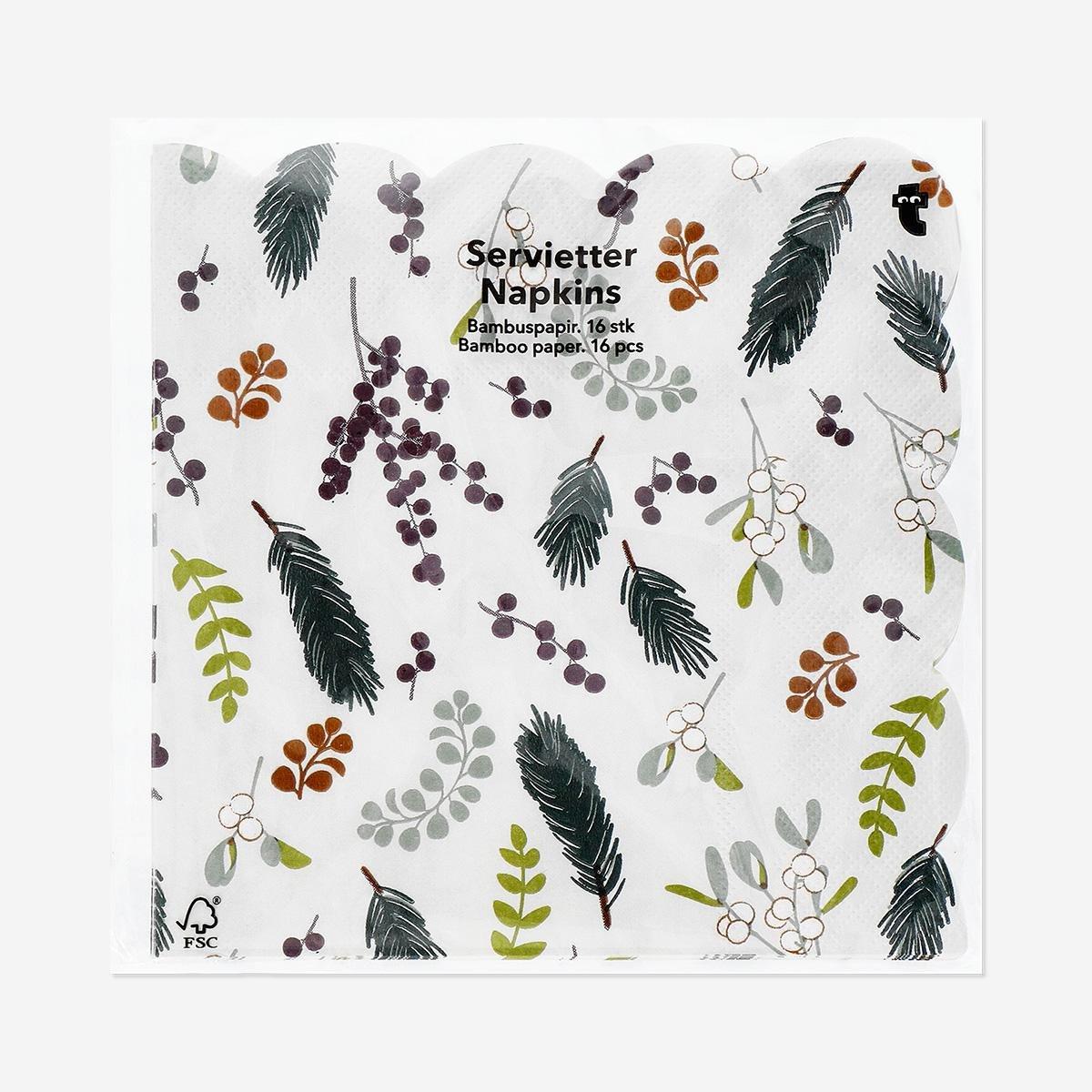 Multicolour Forest Berries Napkins - 16 Pcs