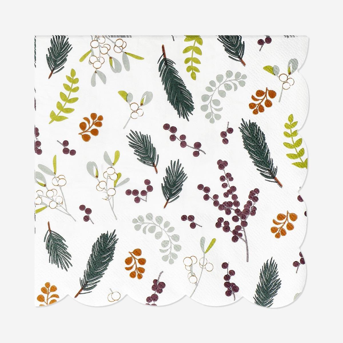 Multicolour Forest Berries Napkins - 16 Pcs