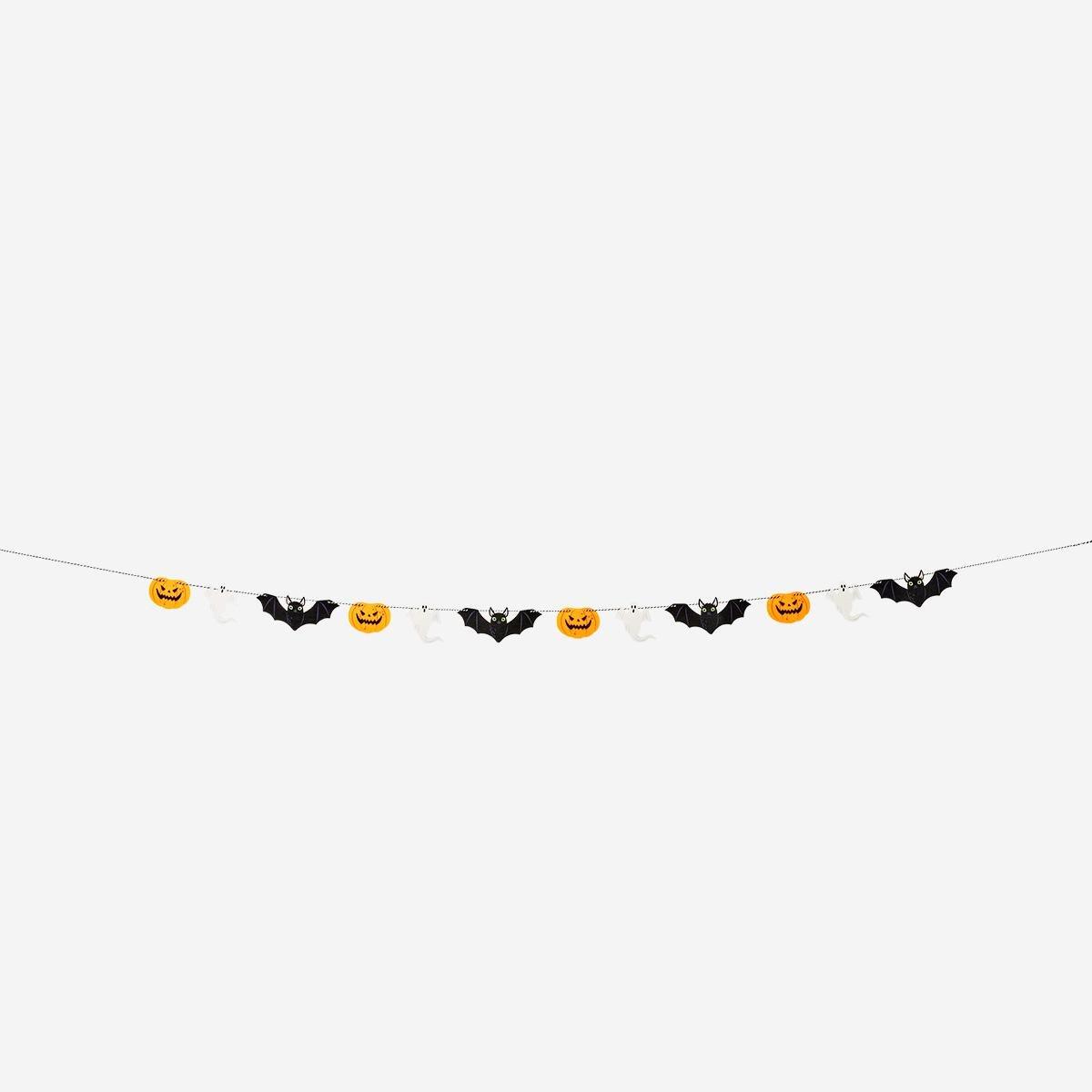 Multicolour Halloween Felt Garland - 300 Cm