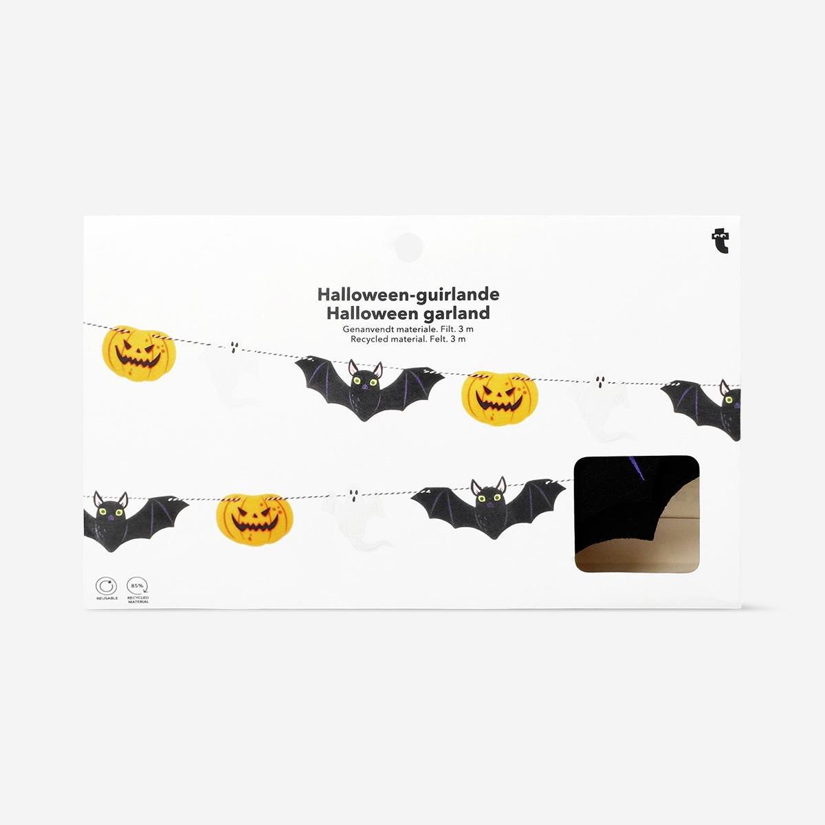 Multicolour Halloween Felt Garland - 300 Cm