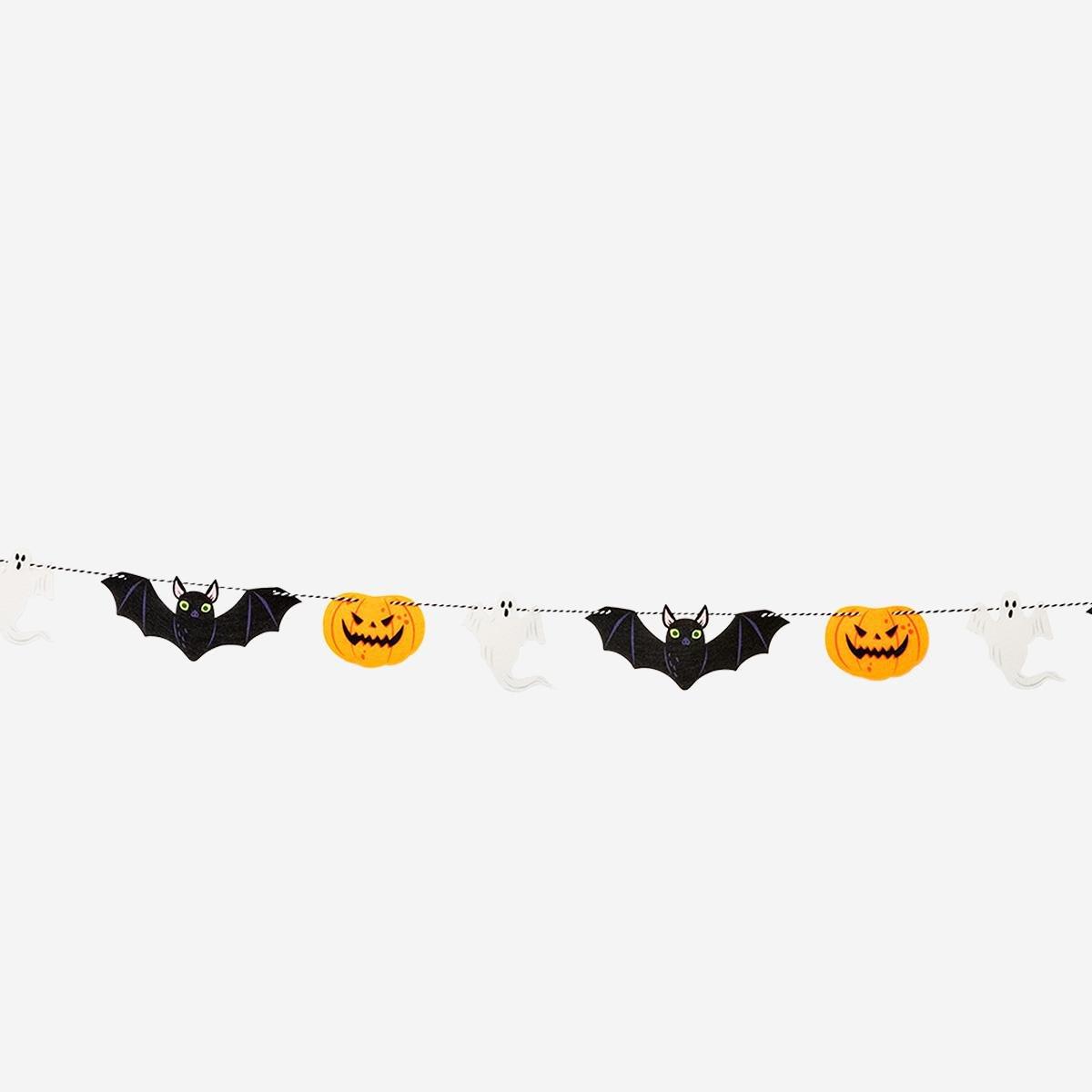 Multicolour Halloween Felt Garland - 300 Cm
