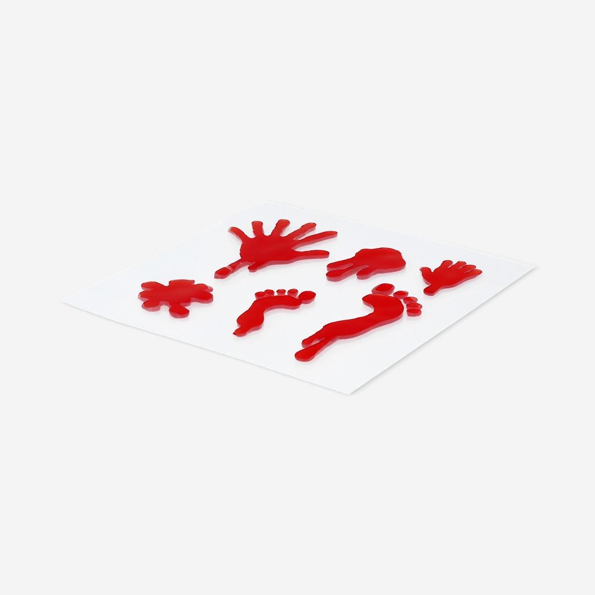 Red Bloody Window Decorations - 6 Pcs