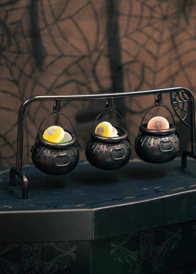 Black Witch'S Cauldrons - 3 Pcs