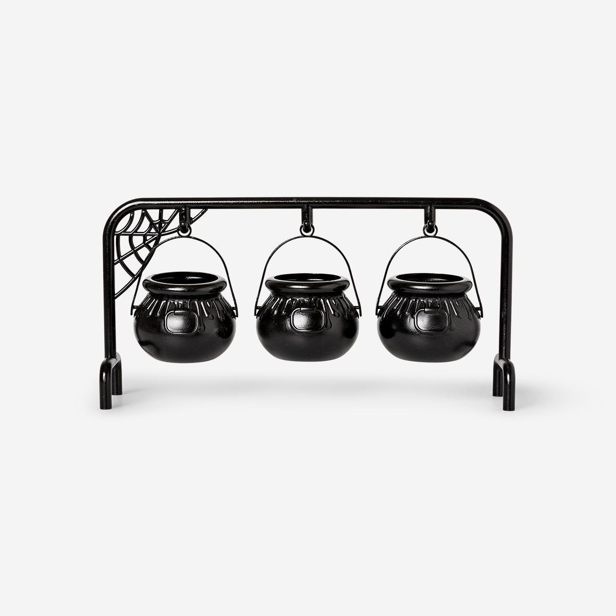 Black Witch'S Cauldrons - 3 Pcs