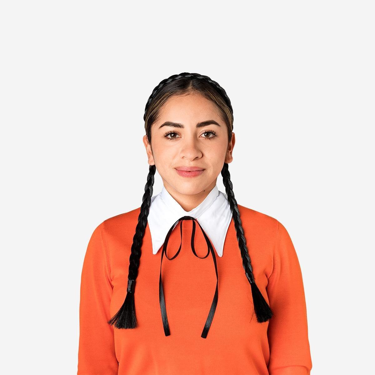 Multicolour Hairband With Braids And Collar Tie - For Adults
