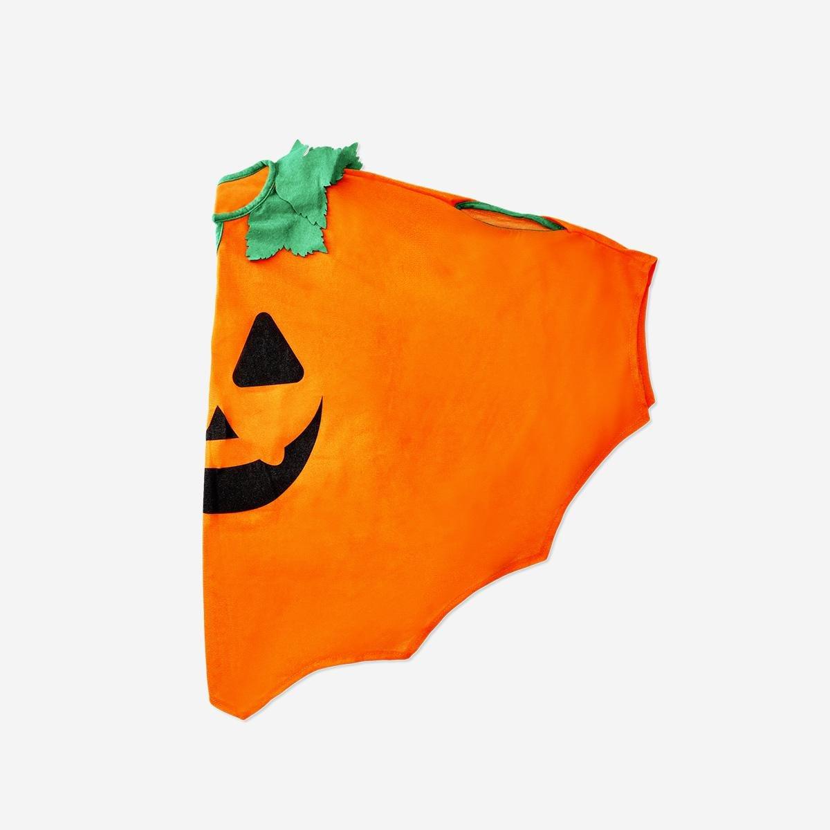 Orange Pumpkin Cape For Kids - 4 To 8 Years
