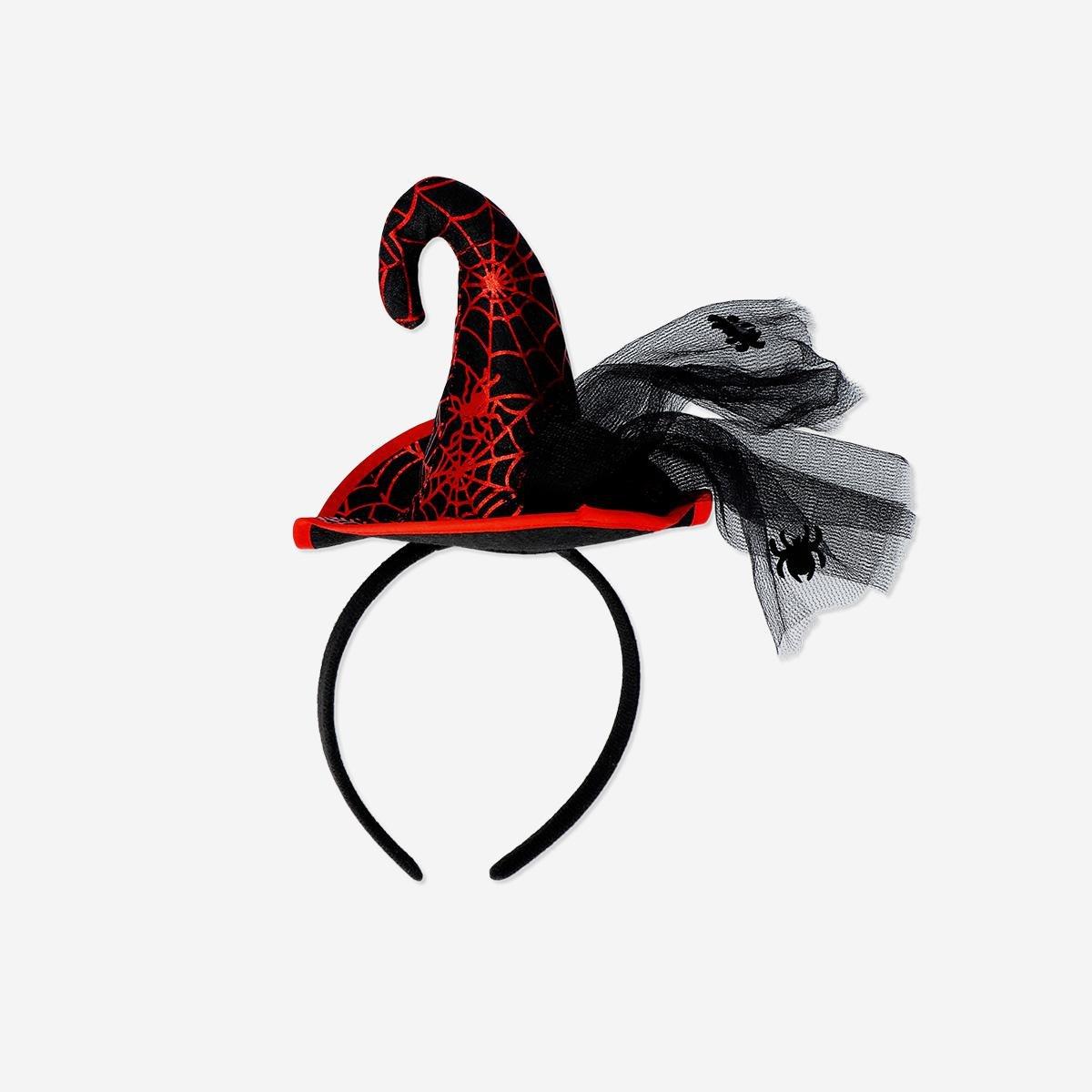 Multicolour Small Witch'S Hat On Hairband - For Adults