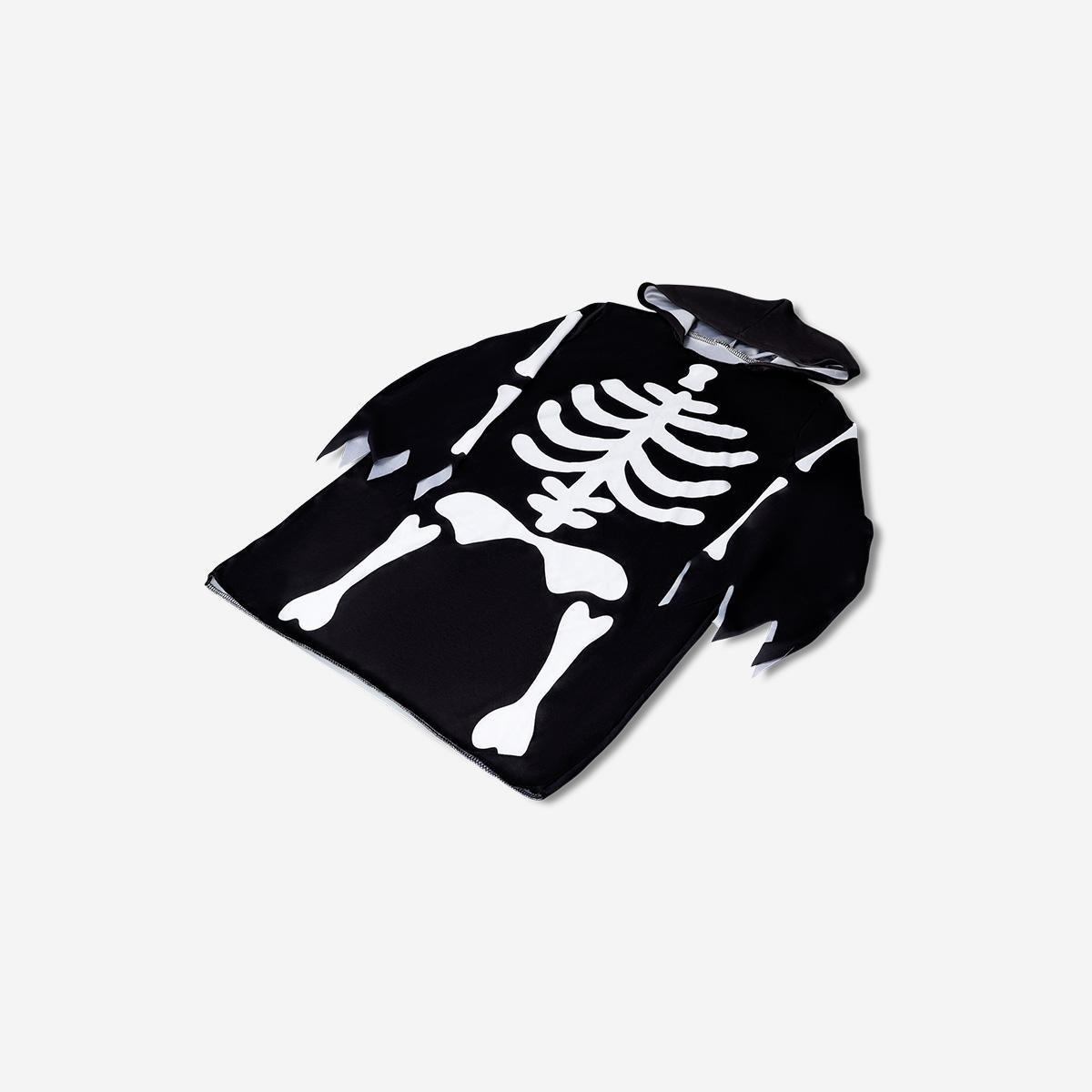 Black Skeleton Shirt For Kids - 4 To 8 Years