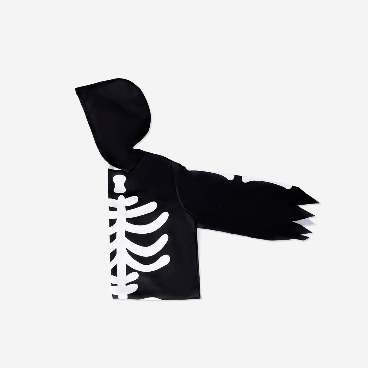 Black Skeleton Shirt For Kids - 4 To 8 Years