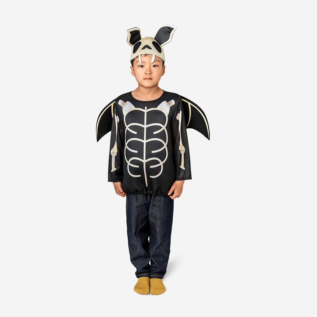 Black Skeleton Bat With Wings For Kids