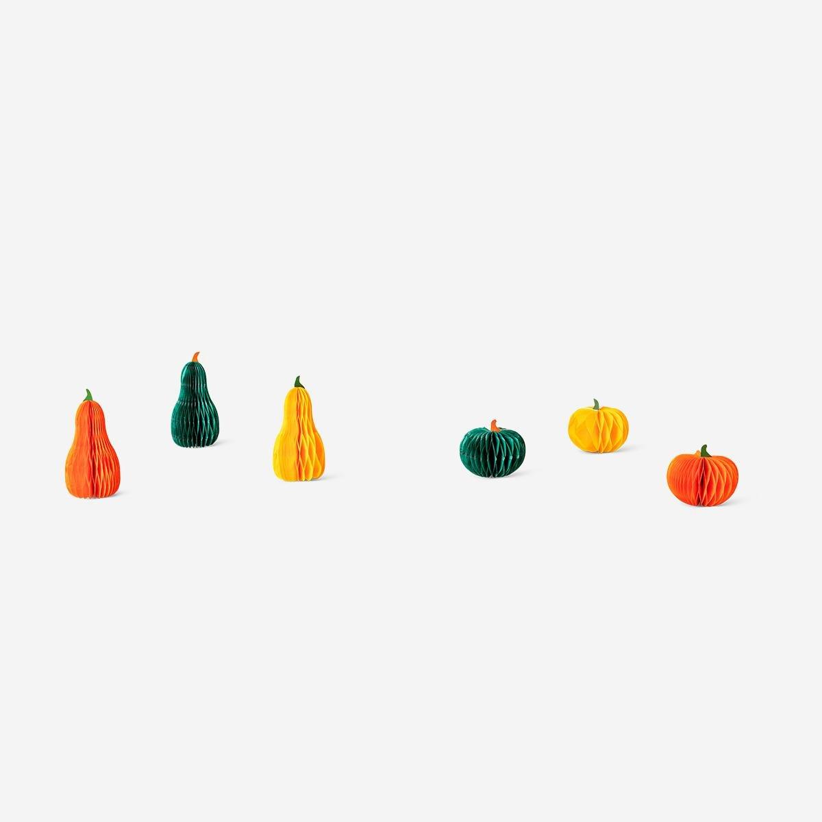 MULTI      Honeycomb paper pumpkins - 6 pcs