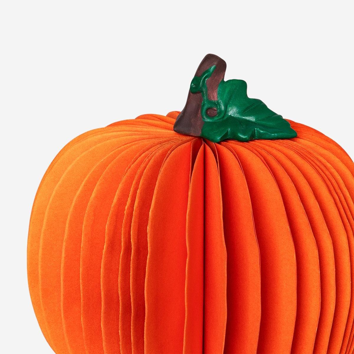 Orange Decorative Fold Out Pumpkin - 12 Cm