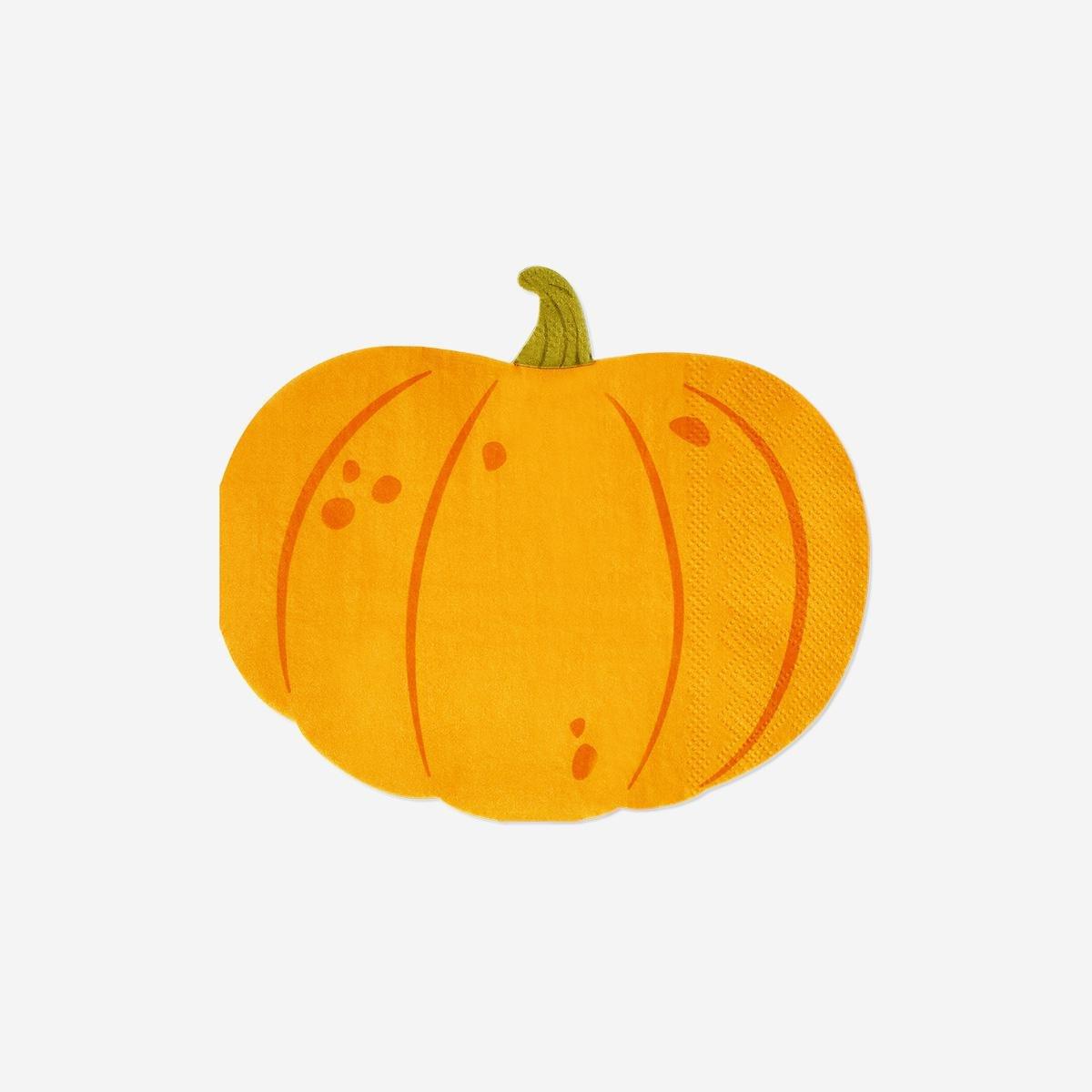 ORANGE     Pumpkin napkins - 16 pcs
