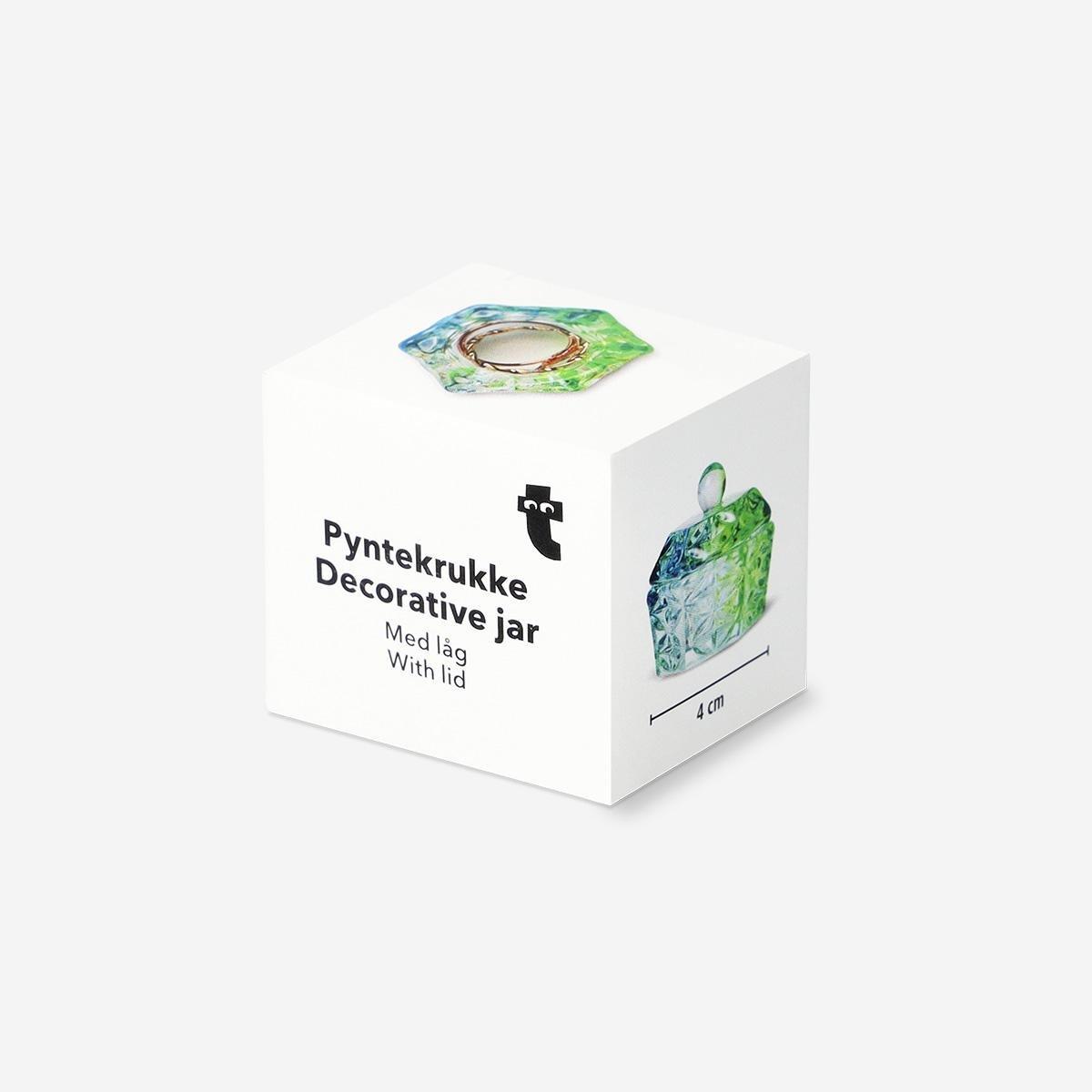 Multicolour Mini Green And Blue Rainbow Jar - 4 Cm