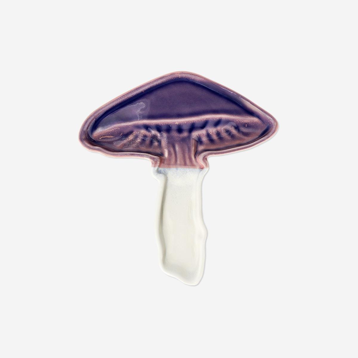 Multicolour Ceramic Mushroom Dish - 20 Cm