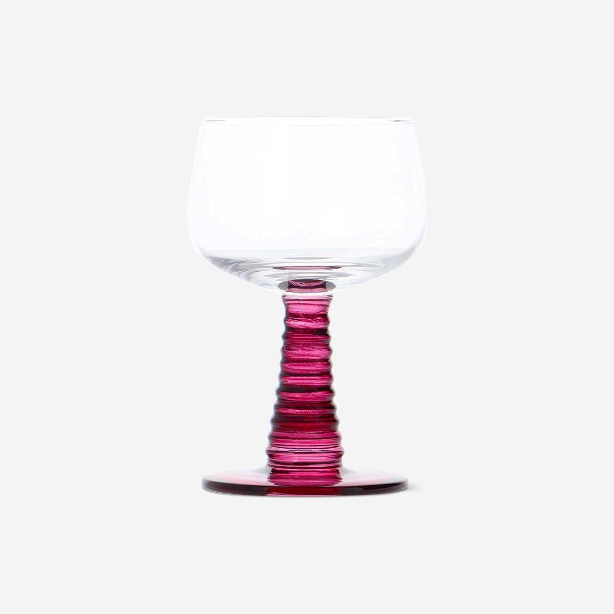 Wine Glass With Burgundy Stand