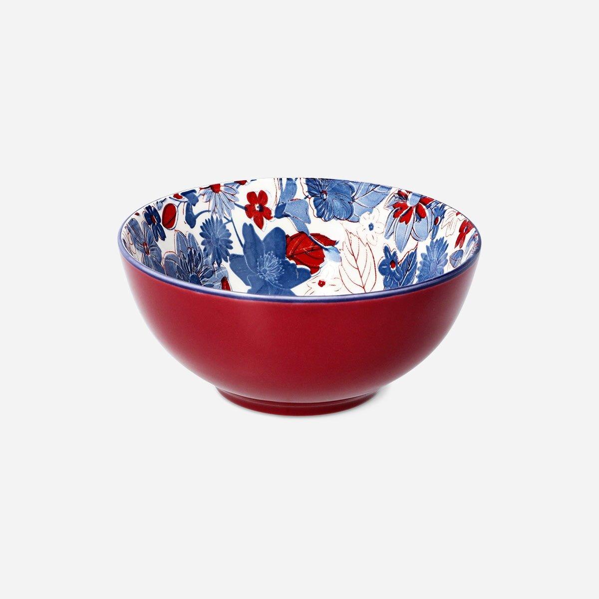 Mushroom Shape Bowl Flower Print Large