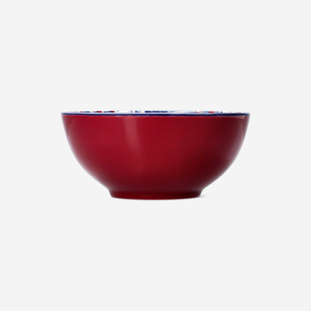 Mushroom Shape Bowl Flower Print Large