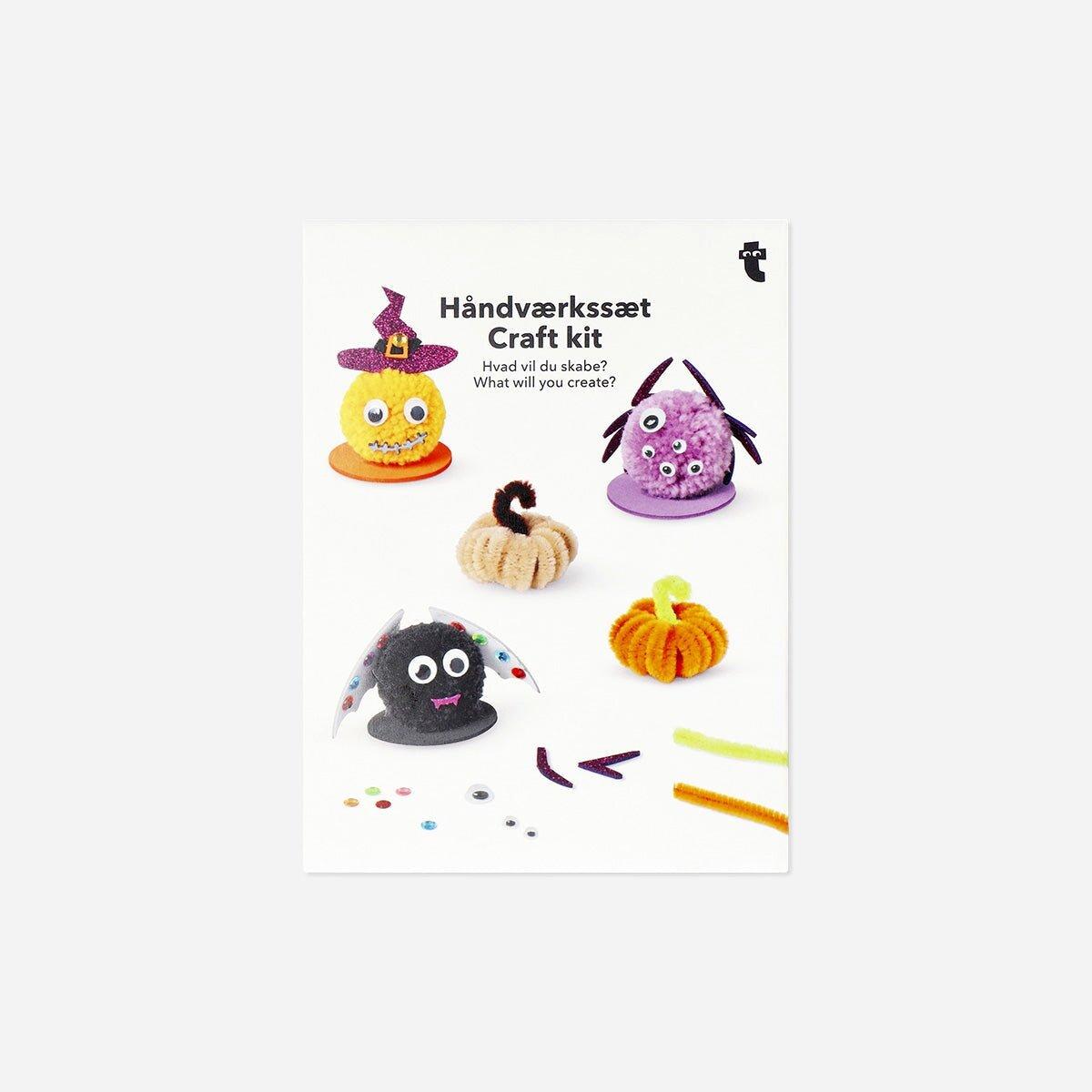 Multicolour Halloween Diy Set With Pom Pom And Pipe Cleaner